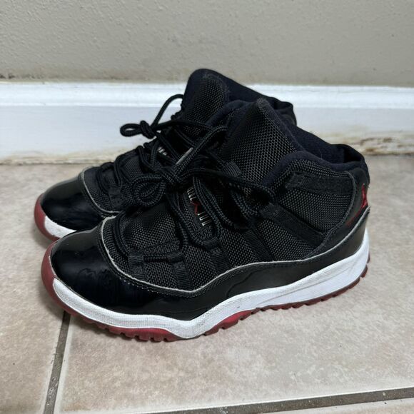 Nike Other - NICE Nike Air Jordan 11 Retro Bred Youth Size 2Y 2019 Black Red 378039-061